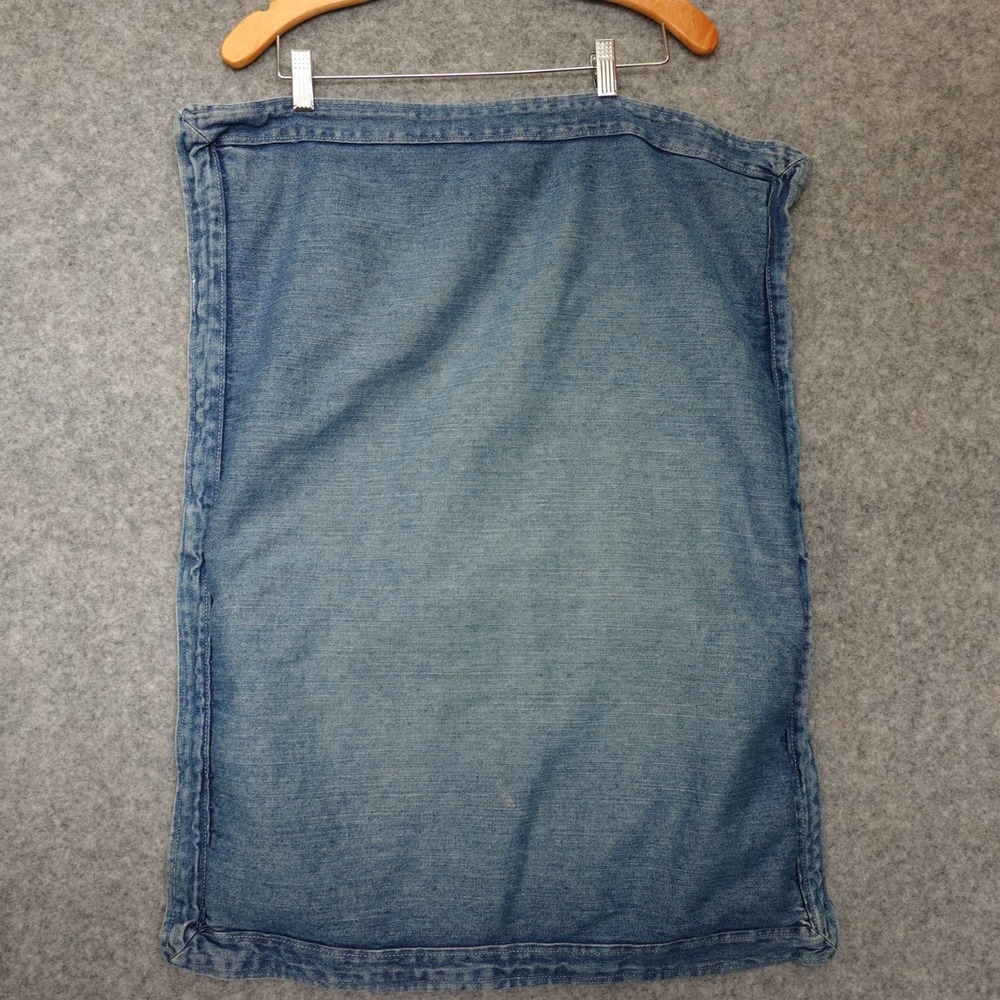 Vintage LAUREN Ralph Lauren Pillow Case Blue Denim Sham Cotton Standard 20x28